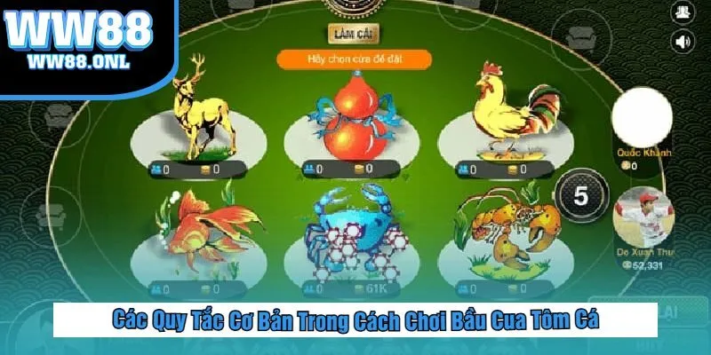 Các Quy Tắc Cơ Bản Trong Cách Chơi Bầu Cua Tôm Cá